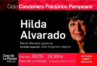 Hilda Alvarado se presenta en Casa de La Pampa