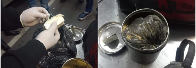 Descubren tráfico de drogas en un ómnibus: Un pasajero de Guatraché  intenta ocultar cocaína en un recipiente de yerba mate