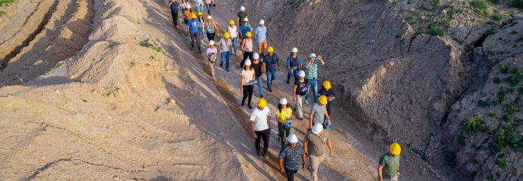 Autoridades del IPAV analizaron el avance de la obra de pluviales en Acha