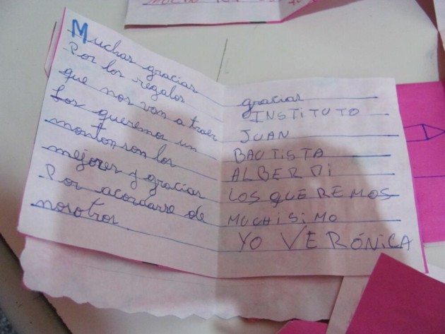 Tarjeta Chicos Hogar San Carlos